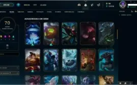 Conta LEAGUE OF LEGENDS Nivel 249, 126 Campeões + 70 skins