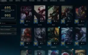 Conta League of Legends Full Acesso - 157 champs e 430 skins