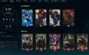 Conta League of Legends Full Acesso - 157 champs e 430 skins
