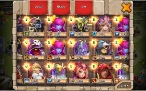 Conta embate de castelo( castle clash) Top com Mino