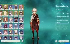 Conta Genshin Impact - Ar 55, 8 Personagens T5 (6 Limitado)