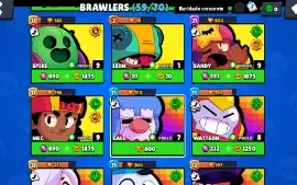 Conta do Brawl Stars com 20.000 troféus e 105 gemas