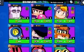 Conta do Brawl Stars com 20.000 troféus e 105 gemas