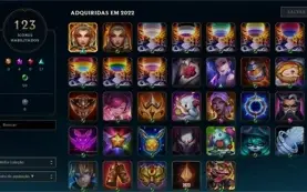 VENDO CONTA DE LOL PLATINA COM WIN RATE ALTO E VARIAS SKINS