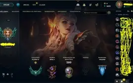 VENDO CONTA DE LOL PLATINA COM WIN RATE ALTO E VARIAS SKINS