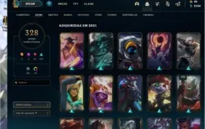 Conta League of legends level 290 com 328 Skins+ 125 PP