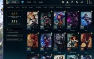 Conta League of legends level 290 com 328 Skins+ 125 PP