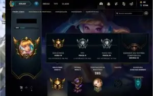 Conta League of legends level 290 com 328 Skins+ 125 PP