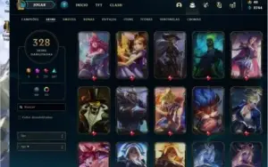 Conta League of legends level 290 com 328 Skins+ 125 PP