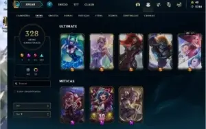 Conta League of legends level 290 com 328 Skins+ 125 PP