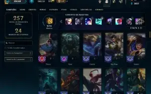 Diamante 4 com 100 Champs e 47 Skins ( JG / TOP / ADC )