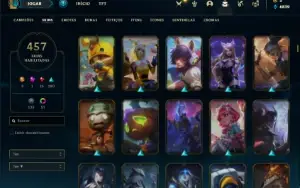 Conta prata 3 com TODOS os champs e 457 Skins + 3 Ultimates
