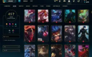 Conta prata 3 com TODOS os champs e 457 Skins + 3 Ultimates