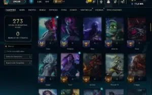 Mestre com 110 Champs e 24 Skins ( 156 PDL )