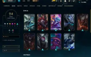 Mestre com 110 Champs e 24 Skins ( 156 PDL )