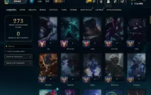 Mestre com 110 Champs e 24 Skins ( 156 PDL )