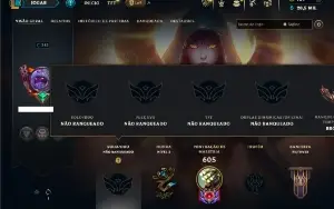 Unranked com TODOS os champs e 130 Skins ( MID / JG / TOP )