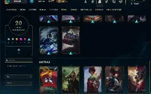 Unranked com 60 Champs e 20 Skins