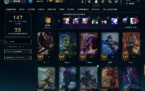 Unranked com 60 Champs e 20 Skins