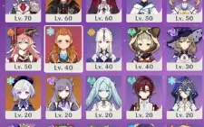 Genshin impact AR60 19 PERSONAGENS T5