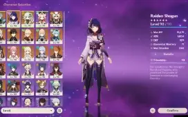Genshin impact AR60 19 PERSONAGENS T5