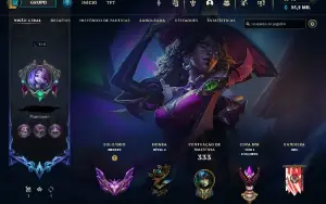 Conta Lol criada em 2014, elo atual mestre, main suporte