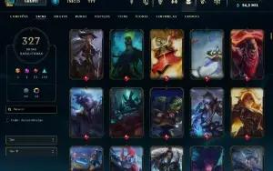 Conta Lol criada em 2014, elo atual mestre, main suporte