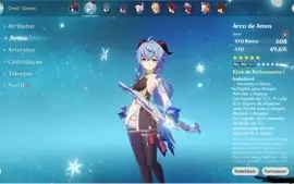 Ganyu c2 + Arco de amos + 3 t5 mochileiro AR 53 / negociável