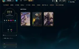 Unranked com TODOS os champs e 221 Skins ( Nivel 500 )
