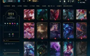 Unranked com TODOS os champs e 221 Skins ( Nivel 500 )