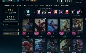 Unranked com TODOS os champs e 221 Skins ( Nivel 500 )