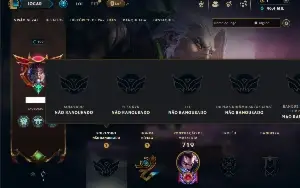 Unranked com TODOS os champs e 221 Skins ( Nivel 500 )