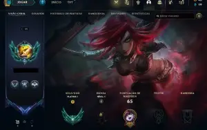 Conta de League of Legends, Platina 1, 34 campeões e 9 skins