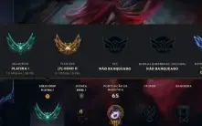 Conta de League of Legends, Platina 1, 34 campeões e 9 skins