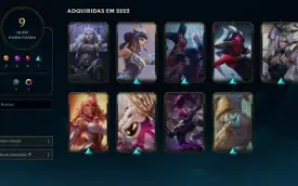 Conta de League of Legends, Platina 1, 34 campeões e 9 skins