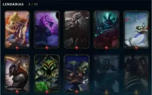 Conta League of Legends Prata IV + Skins