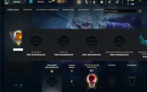 Unranked com 50 Champs e 19 Skins