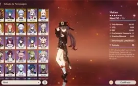 Hutao + homa mais 22 tiros + 900 gemas _ bençao 22 dias