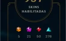 Conta com 924 Skins - Gasto mais de 15mil