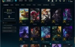 Conta prata 2 com 17 skins e 68 champs