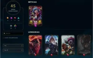 Conta League of Legends - Platina IV - Level 316