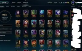 Conta com 76 champions e skins!