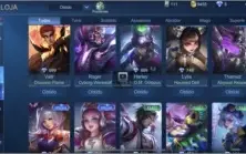 Conta Mobile C/ Diversas skins Rank max: Mitico 2