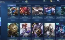 Conta Mobile C/ Diversas skins Rank max: Mitico 2