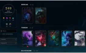 ÓTIMA CONTA PLATINA 251 SKINS