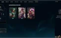Conta league of legends. Diamante 4 com 75% WR