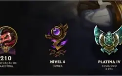 Conta League of legends PLATINA 4