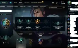 Conta da S4, Platina 1 - 103 campeões - 40 skins - lol