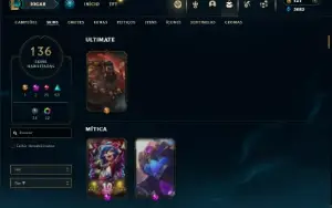 Unranked com 150 Champs e 136 Skins ( MAIN JG )