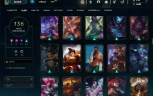 Unranked com 150 Champs e 136 Skins ( MAIN JG )